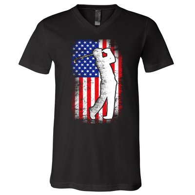 American Golf Flag V-Neck T-Shirt