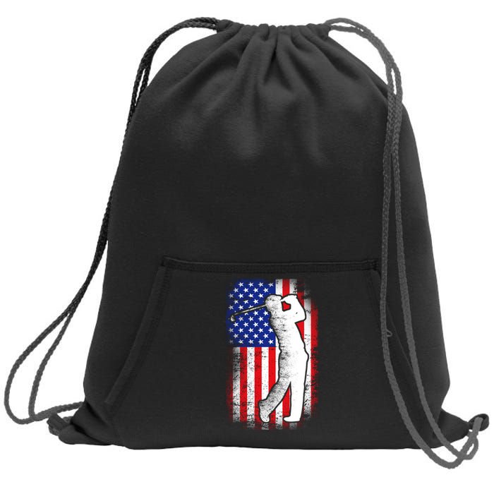 American Golf Flag Sweatshirt Cinch Pack Bag