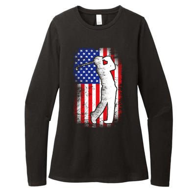 American Golf Flag Womens CVC Long Sleeve Shirt