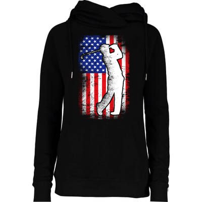 American Golf Flag Womens Funnel Neck Pullover Hood