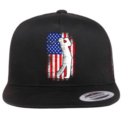 American Golf Flag Flat Bill Trucker Hat