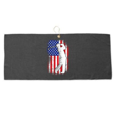 American Golf Flag Large Microfiber Waffle Golf Towel