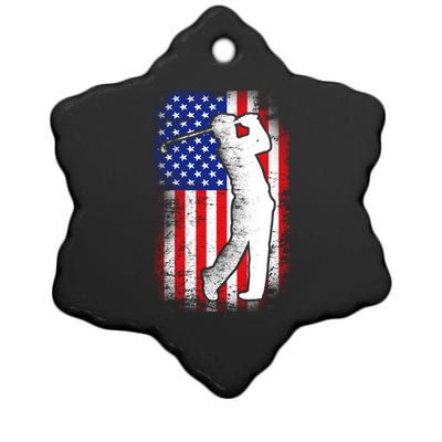 American Golf Flag Ceramic Star Ornament