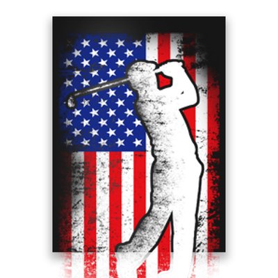 American Golf Flag Poster