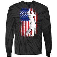 American Golf Flag Tie-Dye Long Sleeve Shirt