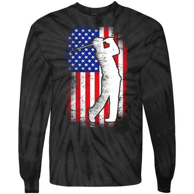 American Golf Flag Tie-Dye Long Sleeve Shirt