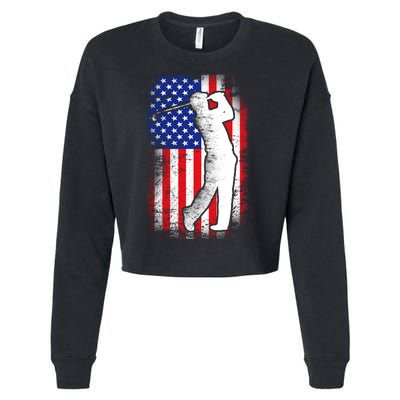 American Golf Flag Cropped Pullover Crew