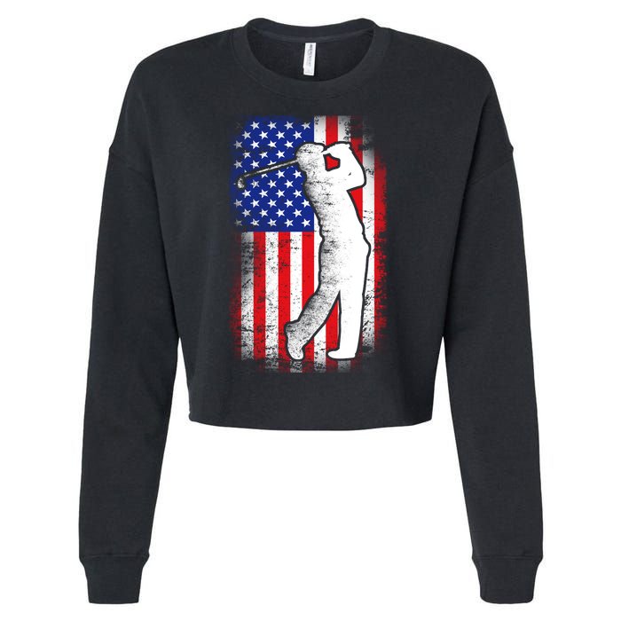 American Golf Flag Cropped Pullover Crew