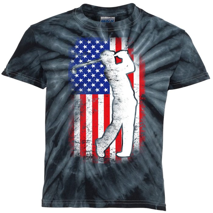 American Golf Flag Kids Tie-Dye T-Shirt