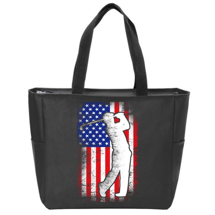 American Golf Flag Zip Tote Bag