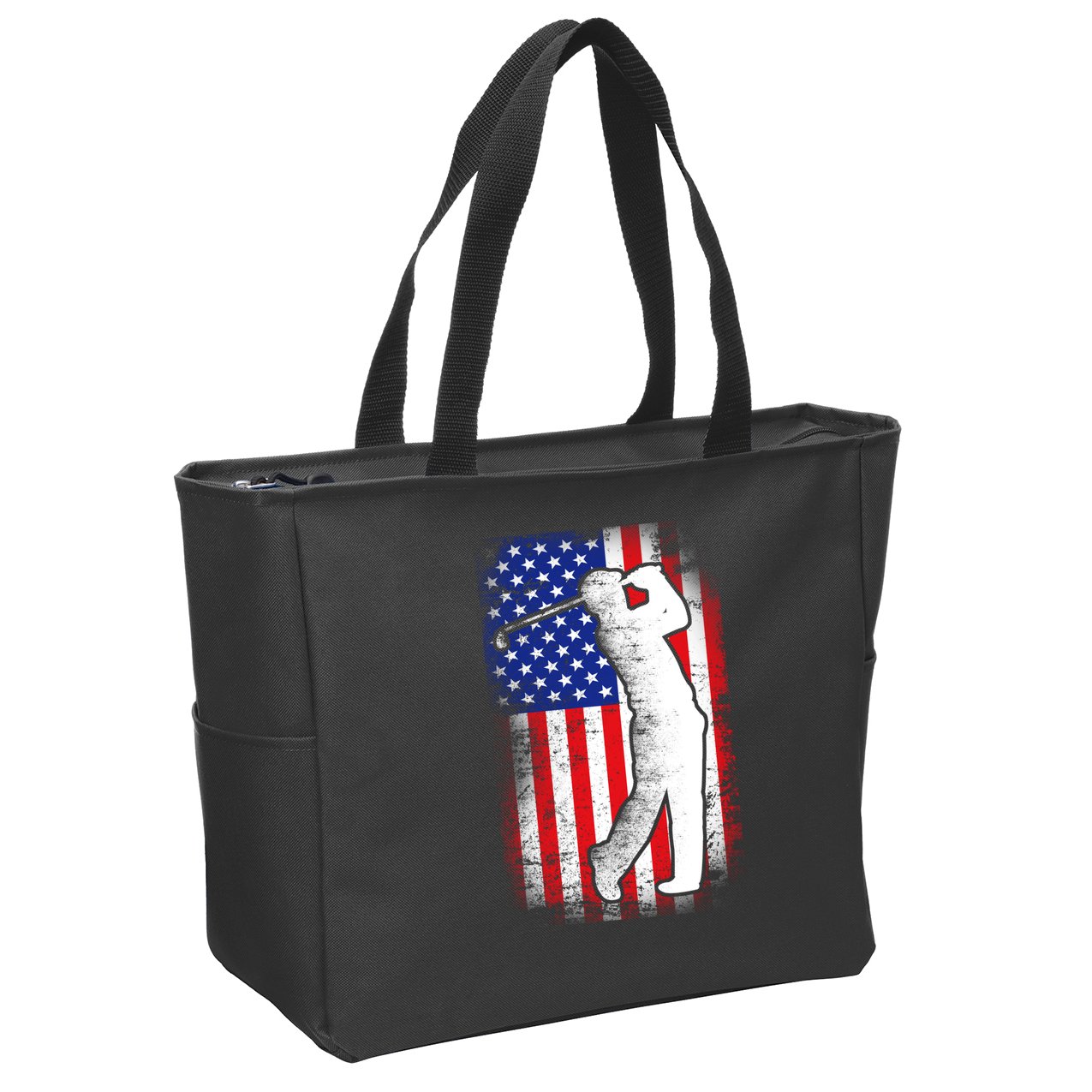 American Golf Flag Zip Tote Bag