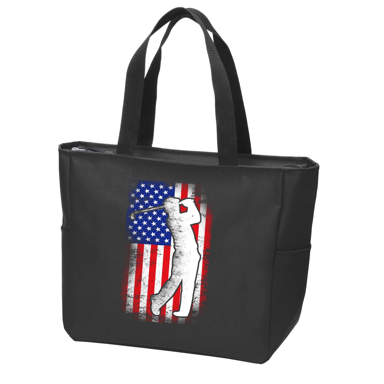 American Golf Flag Zip Tote Bag
