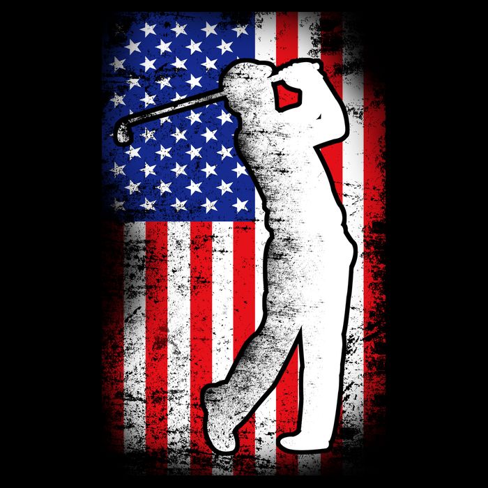 American Golf Flag Zip Tote Bag