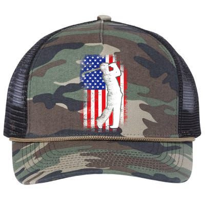 American Golf Flag Retro Rope Trucker Hat Cap