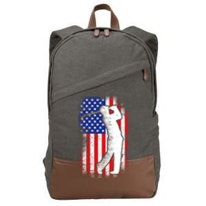 American Golf Flag Cotton Canvas Backpack