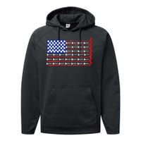 American Golf USA Flag Performance Fleece Hoodie