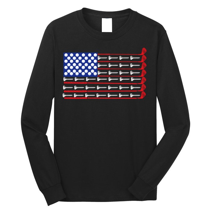 American Golf USA Flag Long Sleeve Shirt