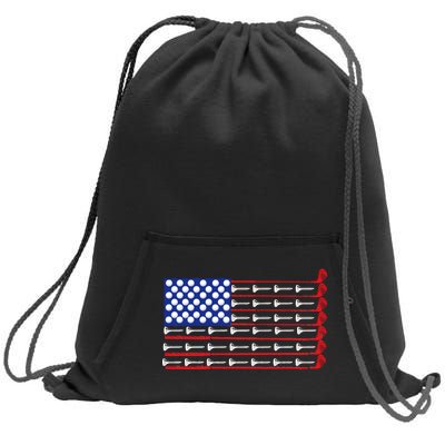 American Golf USA Flag Sweatshirt Cinch Pack Bag