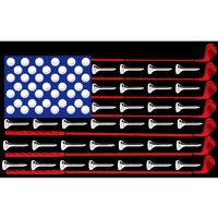 American Golf USA Flag Bumper Sticker