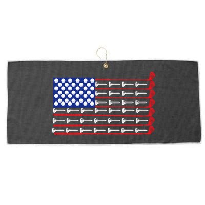 American Golf USA Flag Large Microfiber Waffle Golf Towel