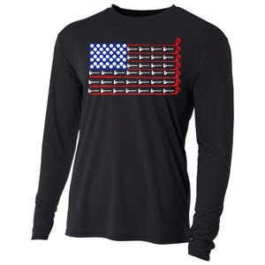 American Golf USA Flag Cooling Performance Long Sleeve Crew