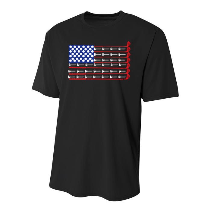 American Golf USA Flag Youth Performance Sprint T-Shirt