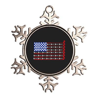 American Golf USA Flag Metallic Star Ornament