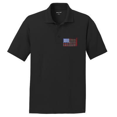 American Golf USA Flag PosiCharge RacerMesh Polo