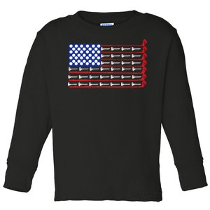 American Golf USA Flag Toddler Long Sleeve Shirt