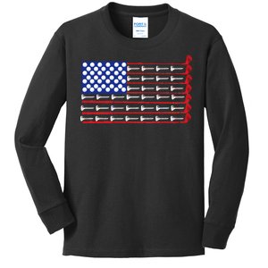 American Golf USA Flag Kids Long Sleeve Shirt