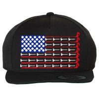 American Golf USA Flag Wool Snapback Cap