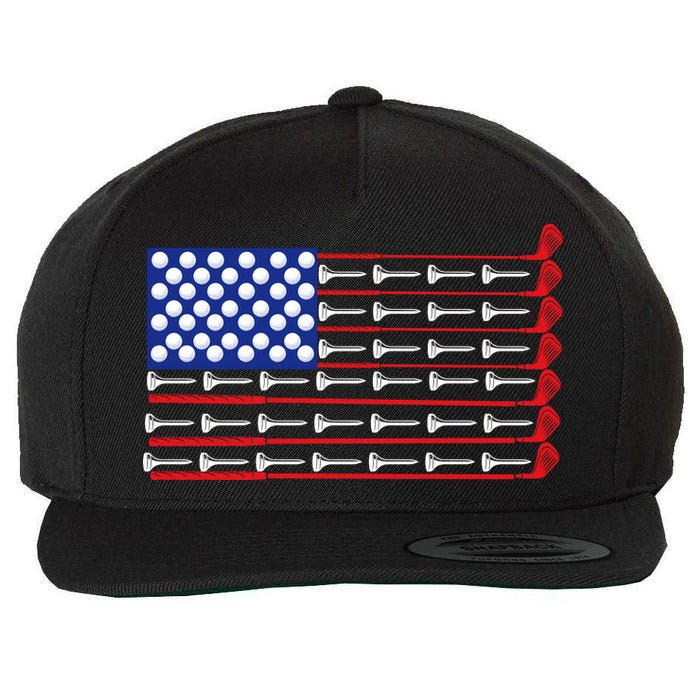 American Golf USA Flag Wool Snapback Cap