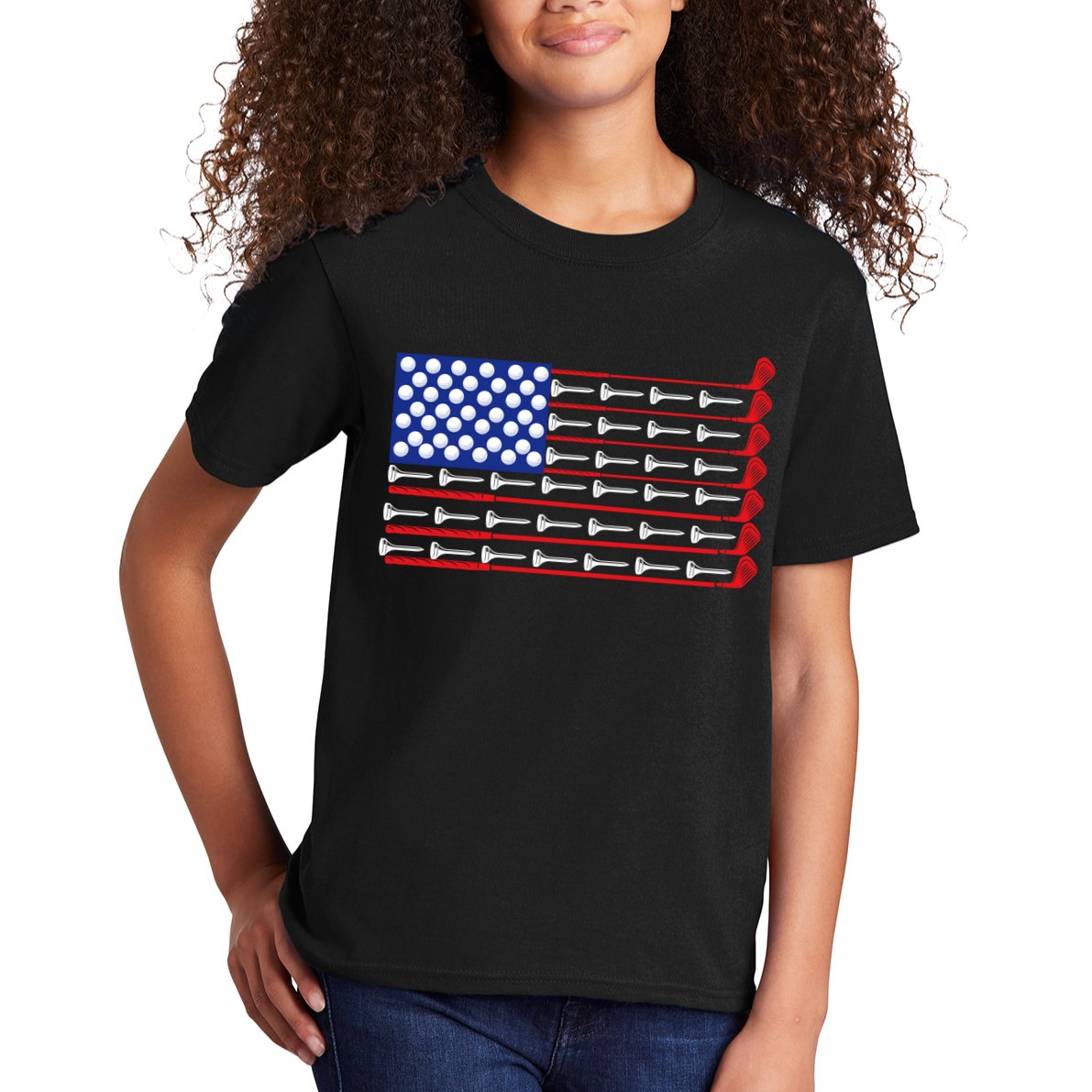 American Golf USA Flag Kids T-Shirt