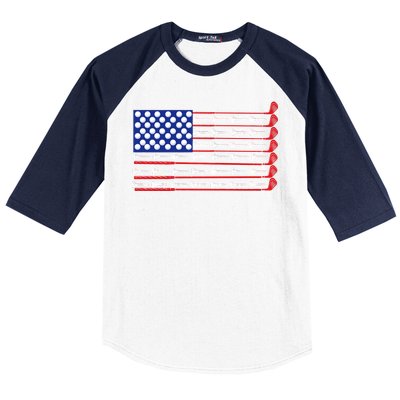 American Golf USA Flag Baseball Sleeve Shirt