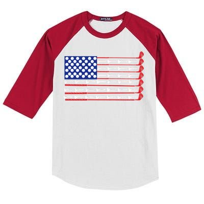 American Golf USA Flag Kids Colorblock Raglan Jersey