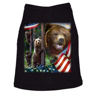 American Grizzly American Flag Bear Family Doggie Tank