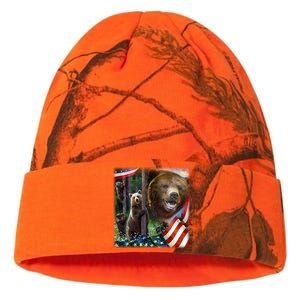 American Grizzly American Flag Bear Family Kati Licensed 12" Camo Beanie