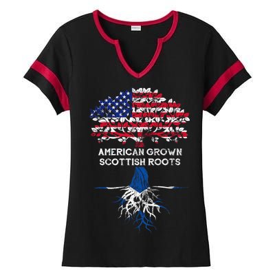 American Grown Scottish Roots Ladies Halftime Notch Neck Tee