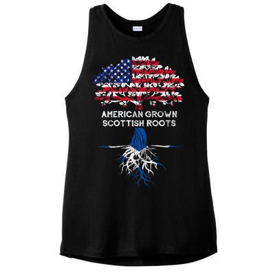 American Grown Scottish Roots Ladies PosiCharge Tri-Blend Wicking Tank