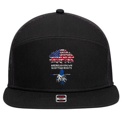 American Grown Scottish Roots 7 Panel Mesh Trucker Snapback Hat