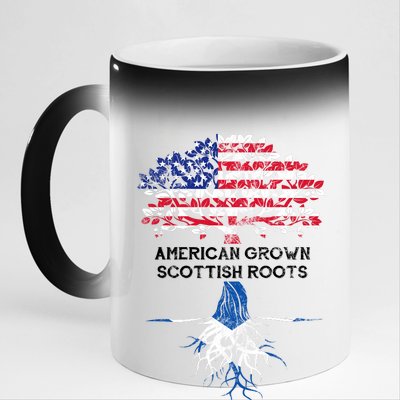 American Grown Scottish Roots 11oz Black Color Changing Mug