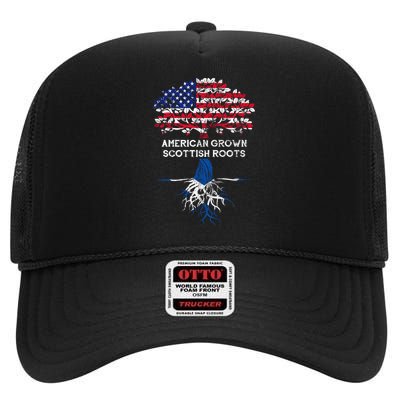 American Grown Scottish Roots High Crown Mesh Back Trucker Hat