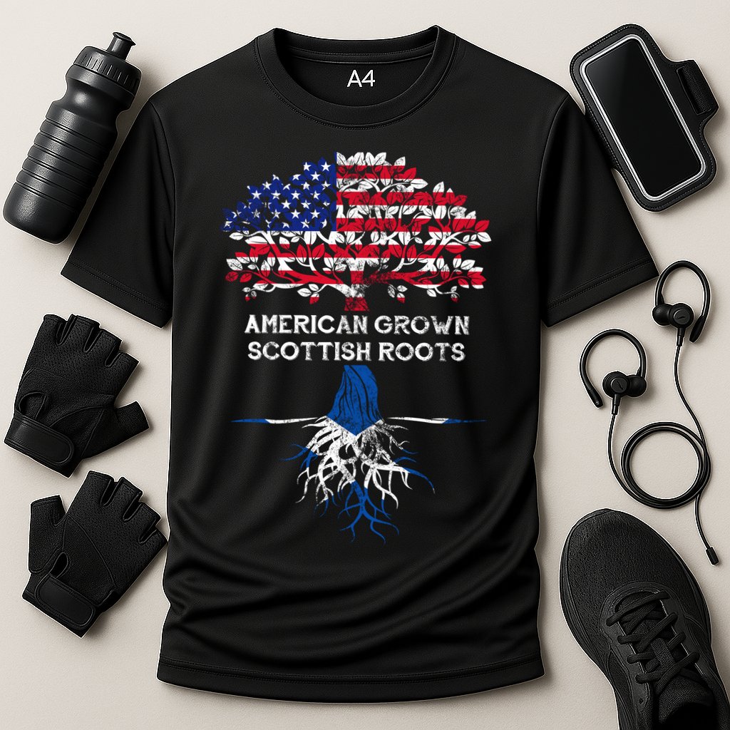 American Grown Scottish Roots Cooling Performance Crew T-Shirt