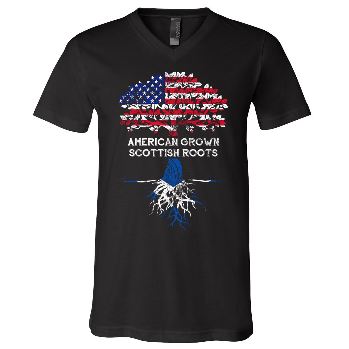 American Grown Scottish Roots V-Neck T-Shirt
