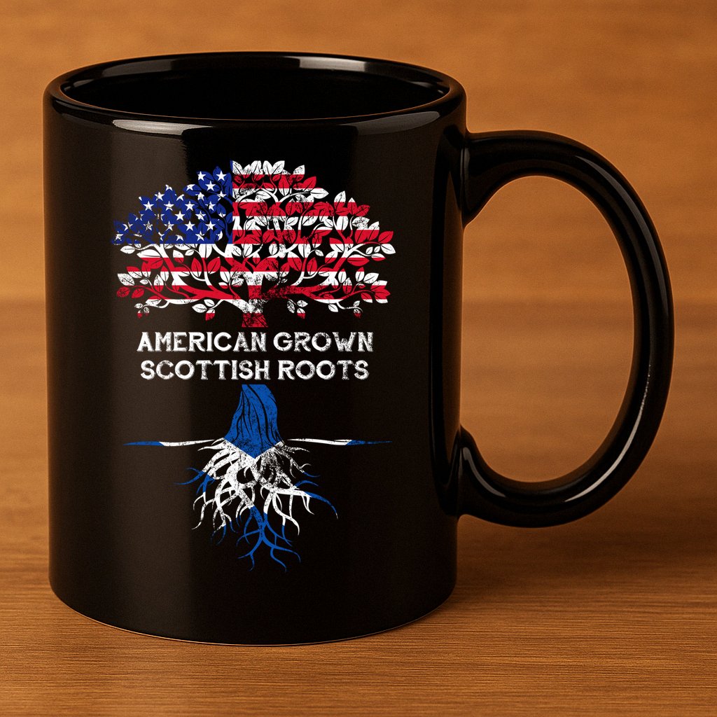 American Grown Scottish Roots 11oz C Handle Ceramic Mug