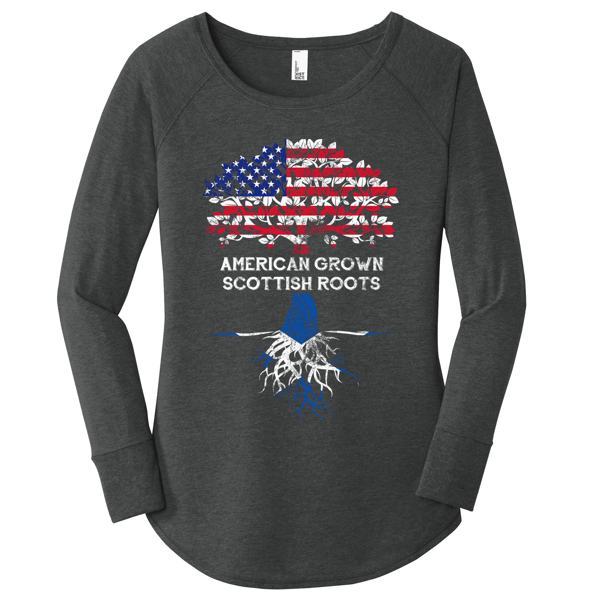 American Grown Scottish Roots Women's Perfect Tri Tunic Long Sleeve Shirt