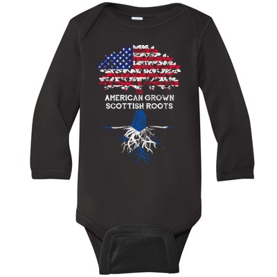 American Grown Scottish Roots Baby Long Sleeve Bodysuit