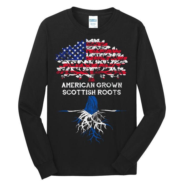 American Grown Scottish Roots Tall Long Sleeve T-Shirt