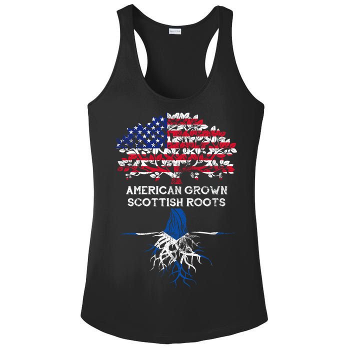 American Grown Scottish Roots Ladies PosiCharge Competitor Racerback Tank