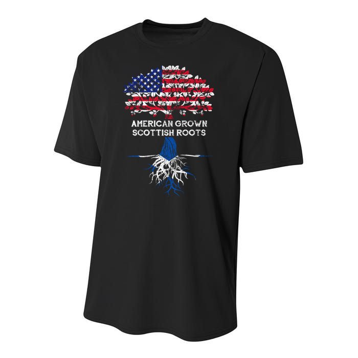 American Grown Scottish Roots Youth Performance Sprint T-Shirt